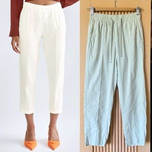 Aritzia babaton day linen pants mint green